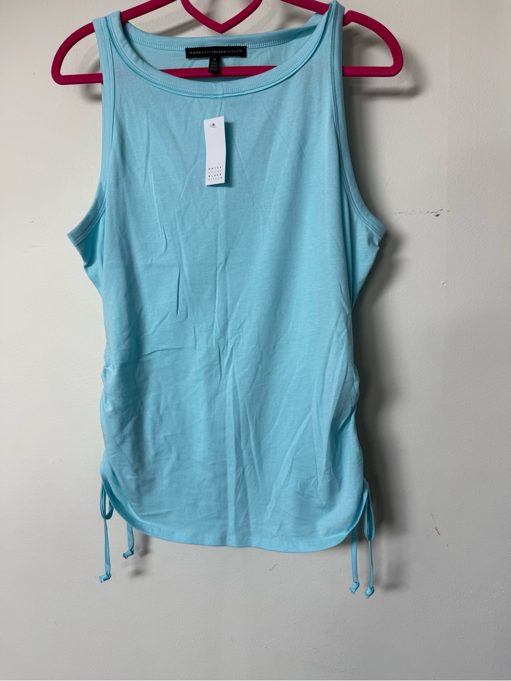 White House Black Market Light Blue Tank Top with Side Ties